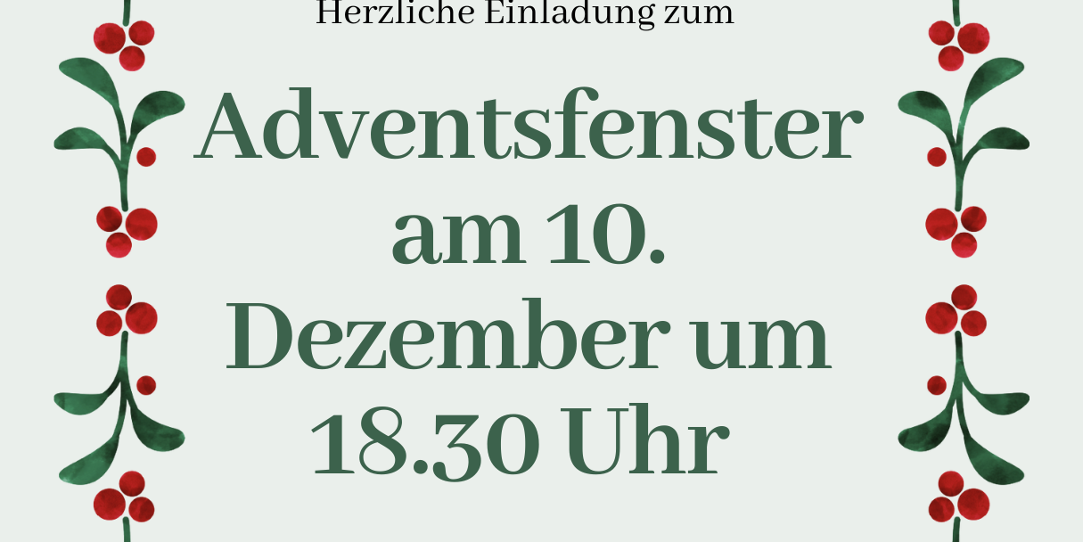 Einladung zum Adventsfenster