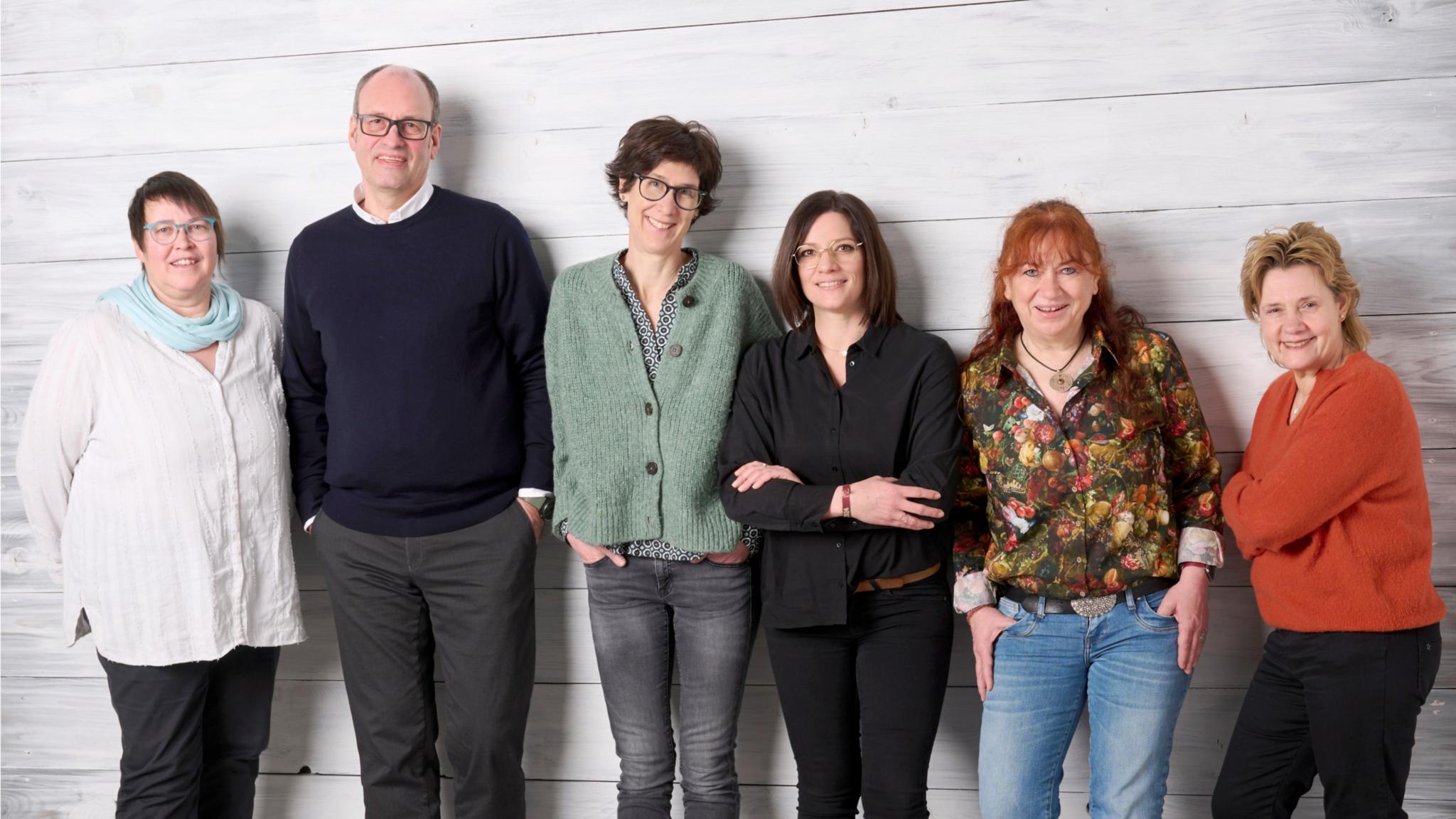 Das Team der Lebensberatung Koblenz: Stefanie Best, Rüdiger Dolle, Miriam Laermann, Martina Schwarzkopf, Claudia Krekeler, Dr. Margret Zimmermann